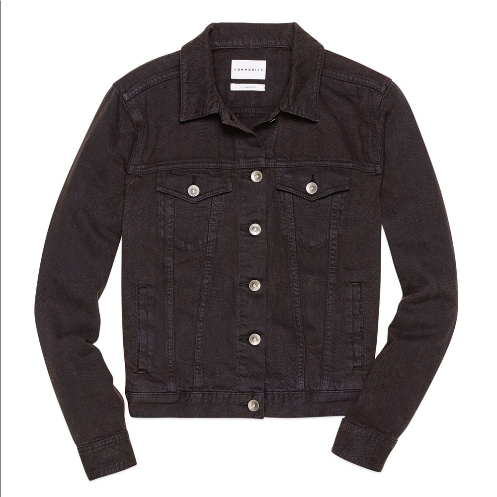 Aritzia Trivium Black Denim Jacket